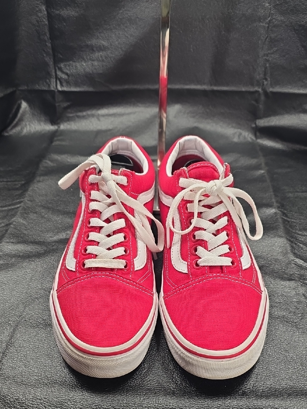 Vans Old Skool Red and White Low Top Sneakers